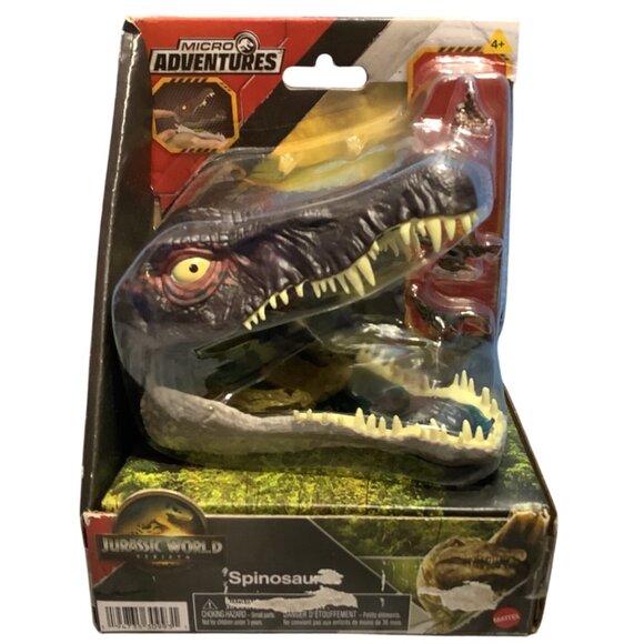 Jurassic World Rebirth Micro Adventures Spinosaurus Head Figure Interactive - Picture 2 of 5